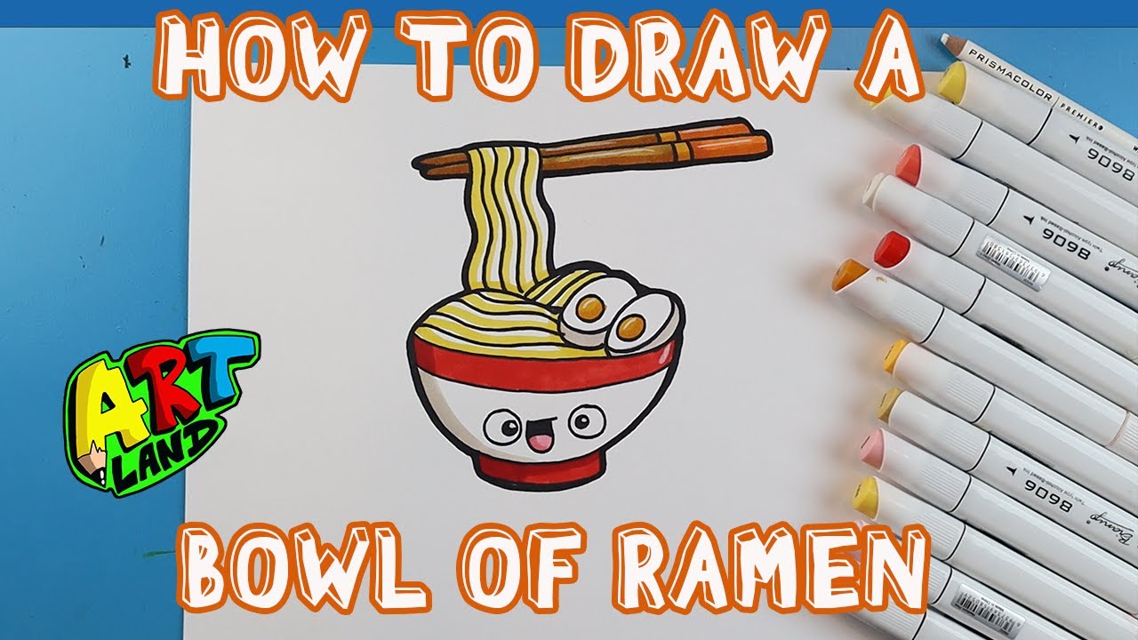 How to draw a bowl of raen