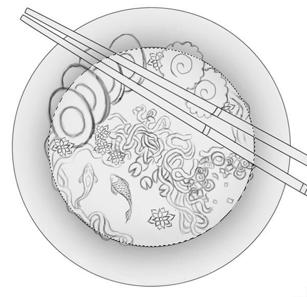 Create a surreal ramen bowl illustration in adobe photoshop envato tuts