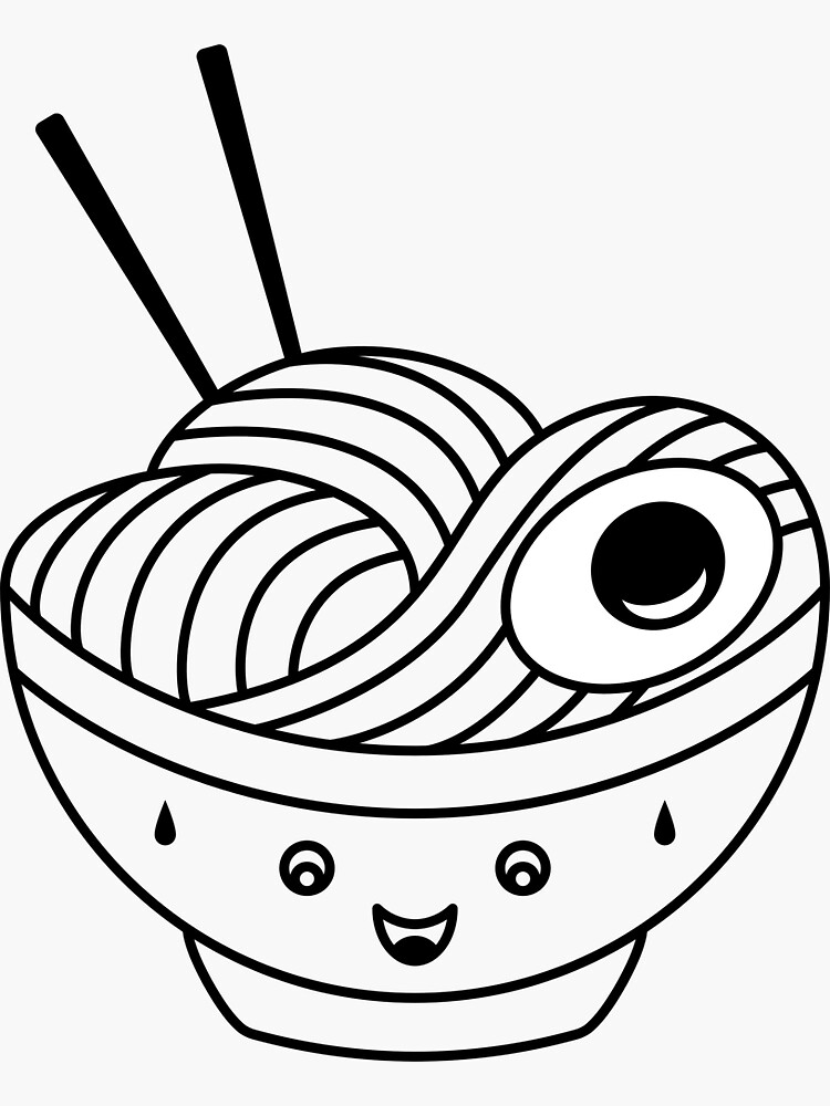 Kawaii ramen noodle sticker for sale by ciaobebo