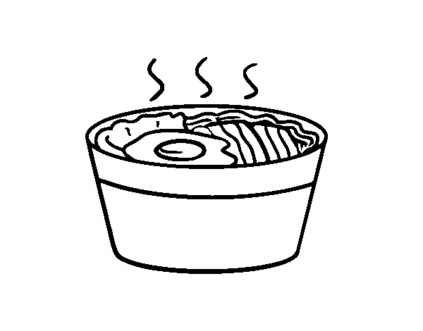 Ramen coloring page