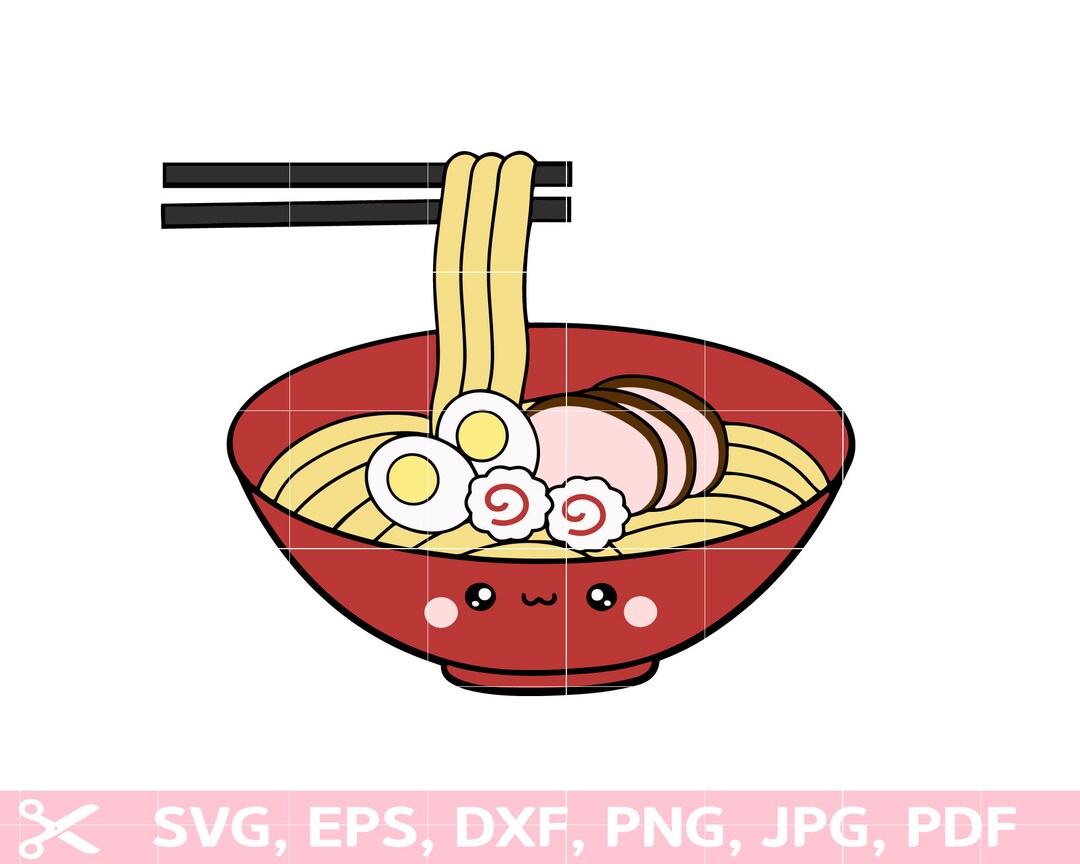 Ramen svg ramen bowl cuteramen artsoul food svg cute foodvinylasian food