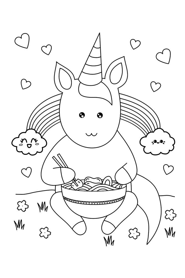 Ramen animals coloring book kawaii coloring pages for japanese food lovers kids and adults animal coloring books funny coloring book coloring book pages