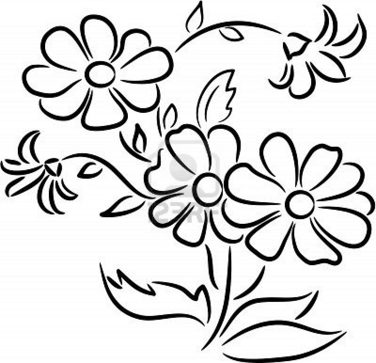 Ramos de flores para colorear imagenes dibujos imprimir id uncategorized flower drawing flower bouquet drawing bunch of flowers drawing