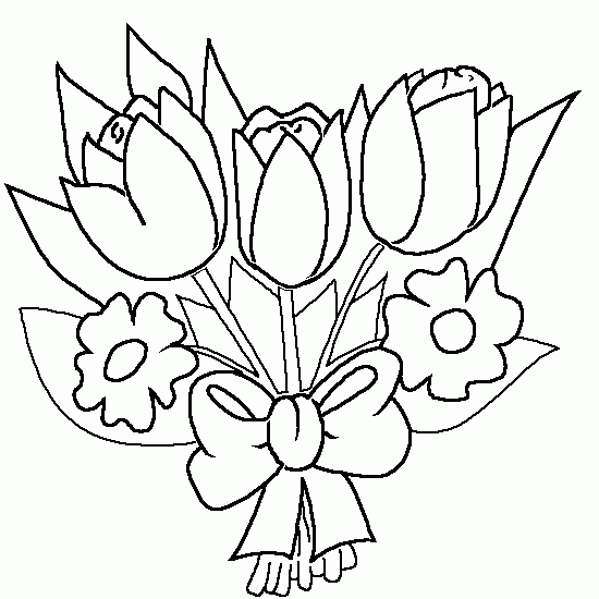 Coloring page bouquet of flowers nature â printable coloring pages