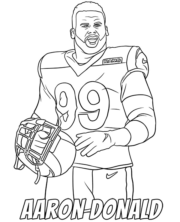 Aaron donald coloring page to print