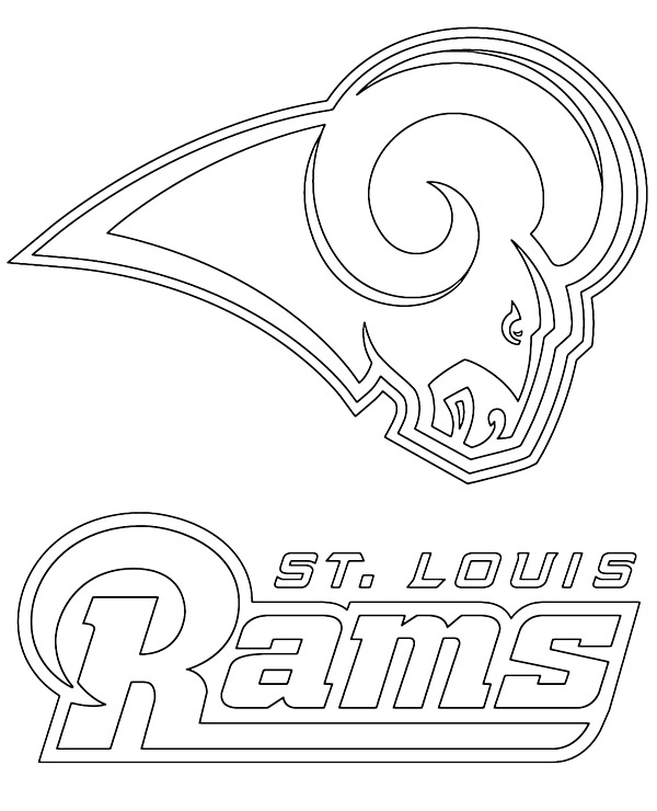 Logo of st louis rams coloring page