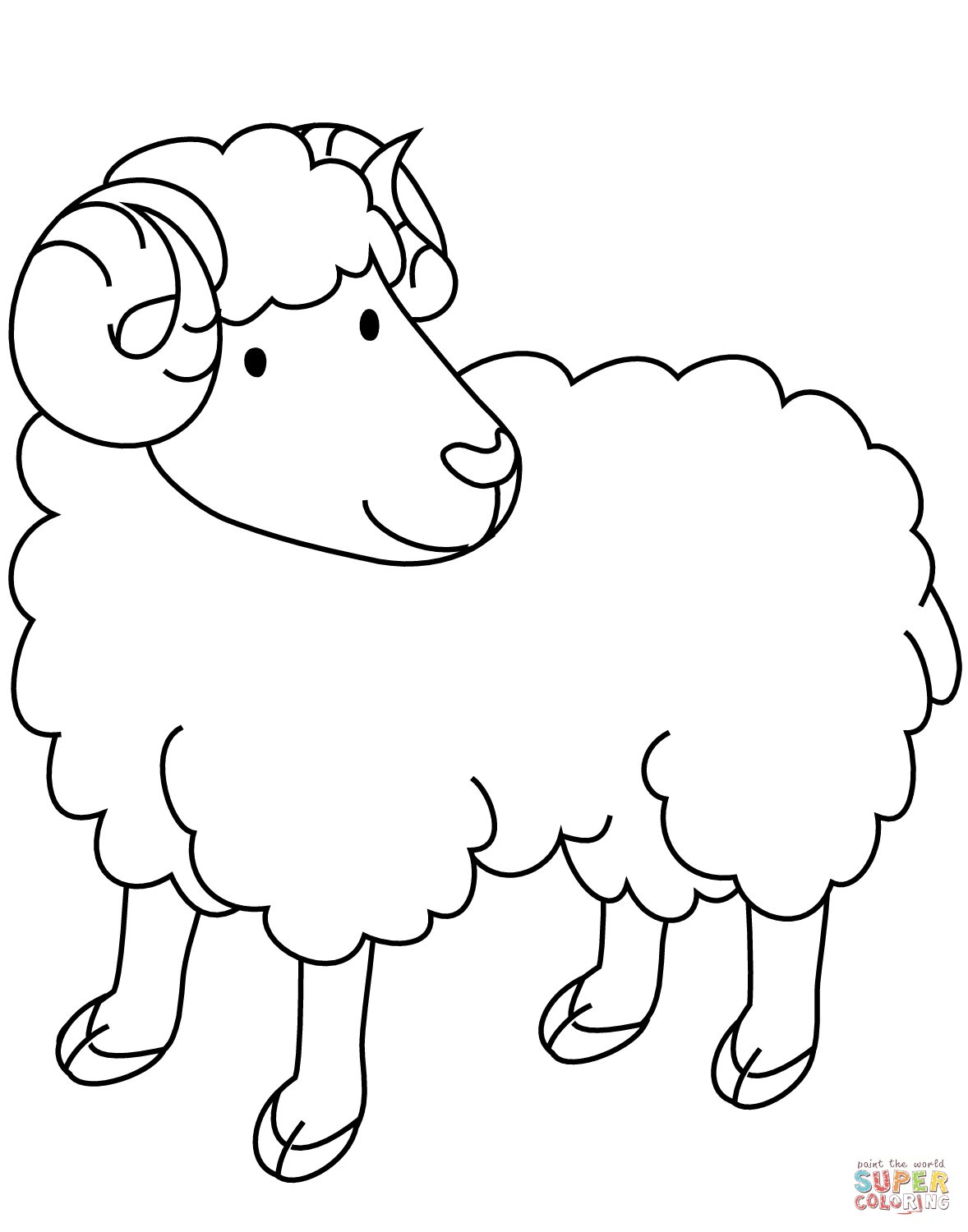 Ram coloring page free printable coloring pages