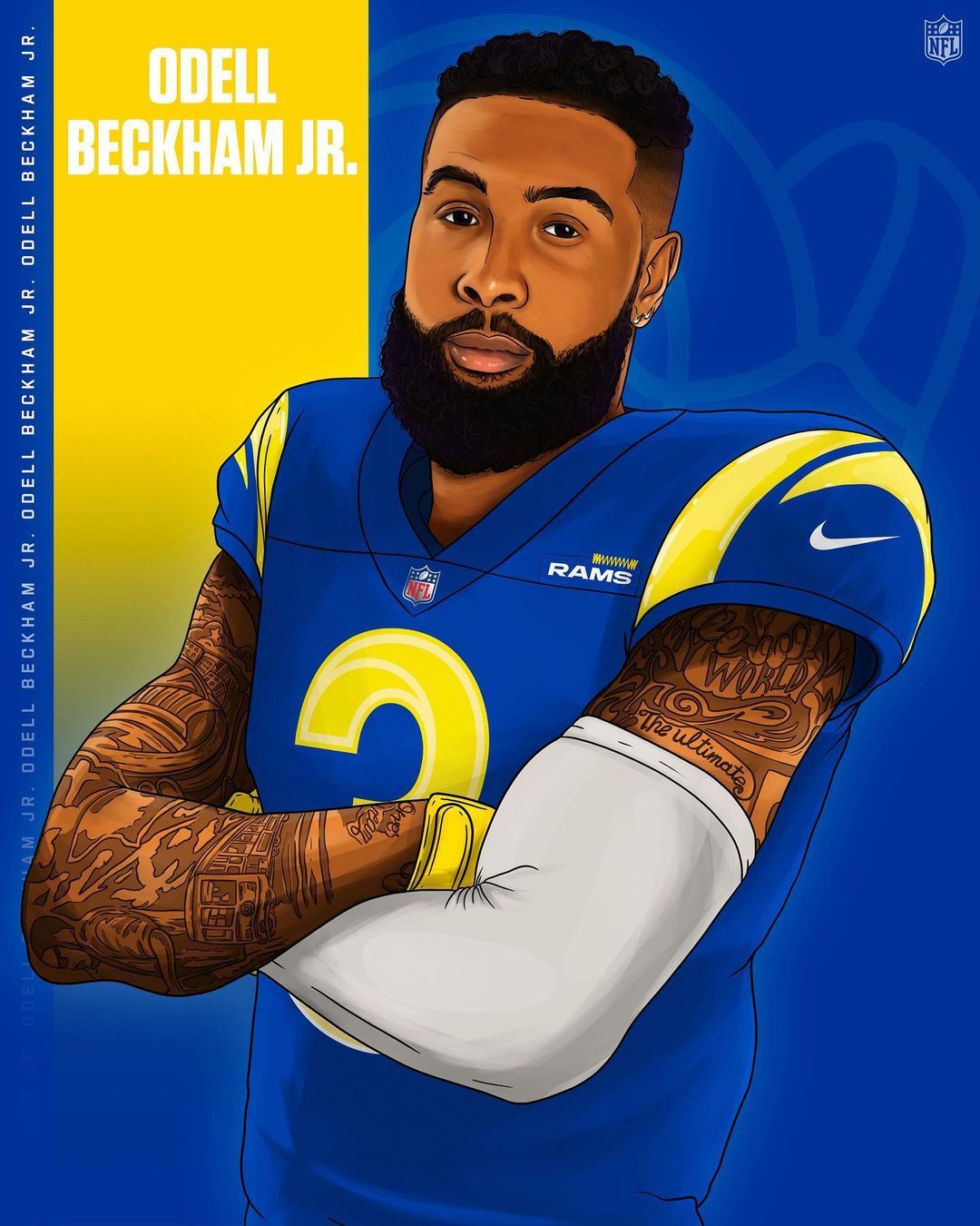 Best wallpaper/ pfp of OBJ #fyp #football #obj #rams #supebowl #wallpa