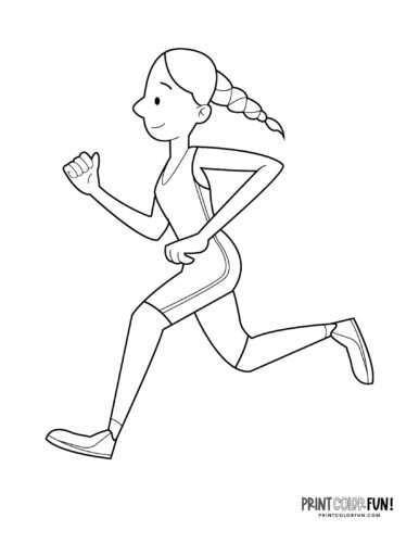 Running clipart coloring pages discover the joy of jogging together at