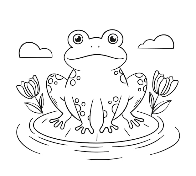 Frog coloring images