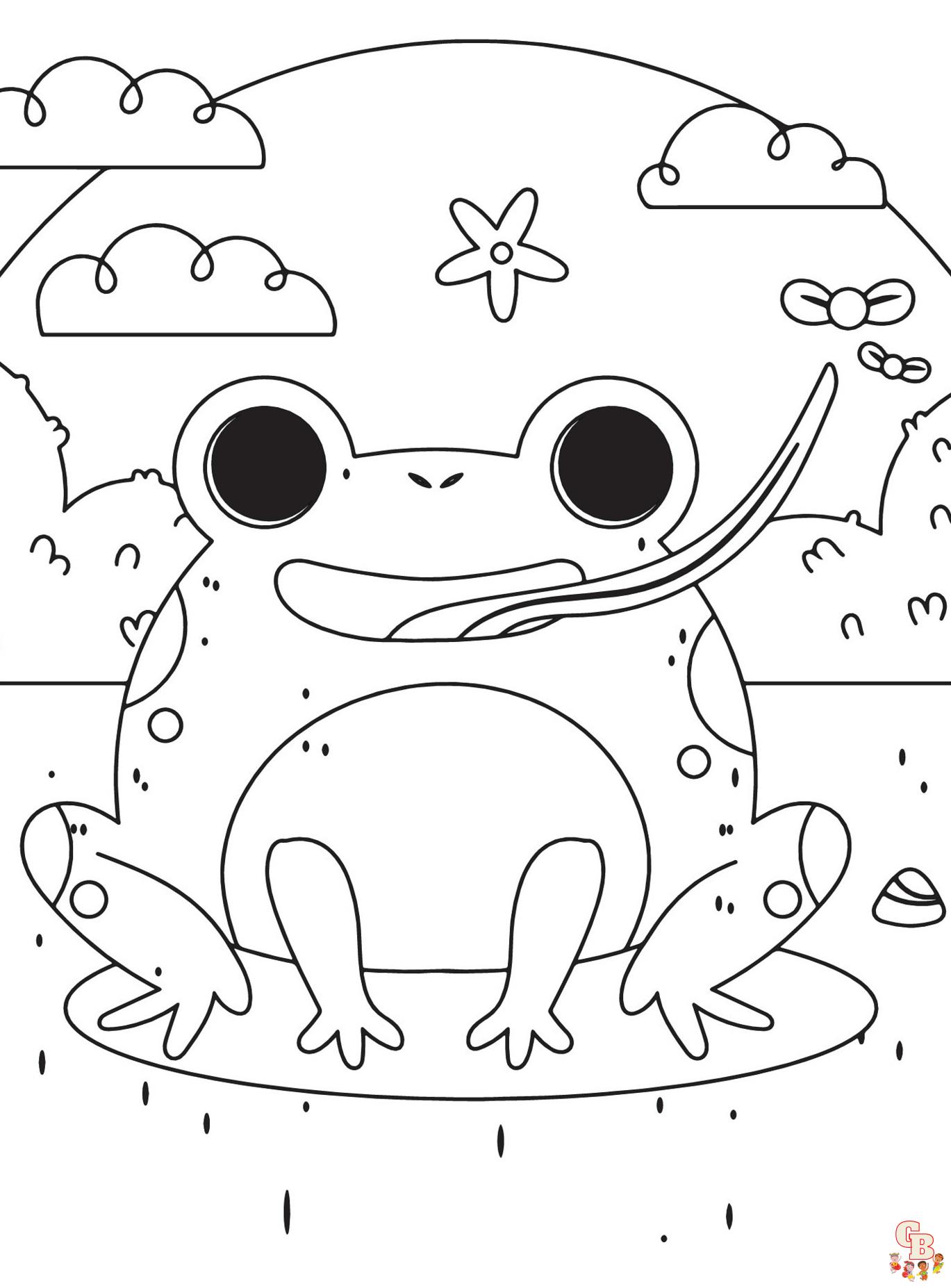 Cute frog coloring pages pãginas para imprimir gratis para niãos