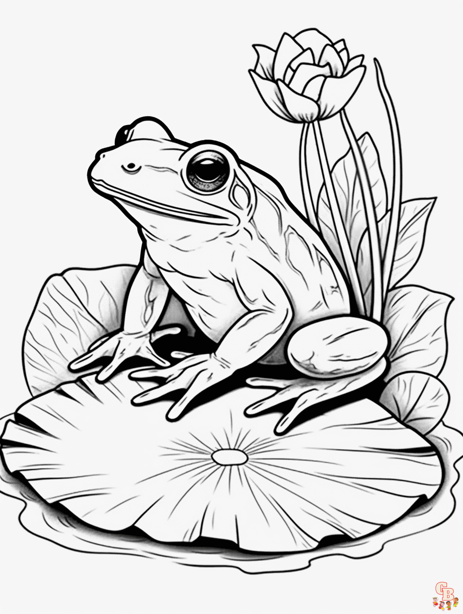 Dibujos para colorear de ranas imprimibles gratis de