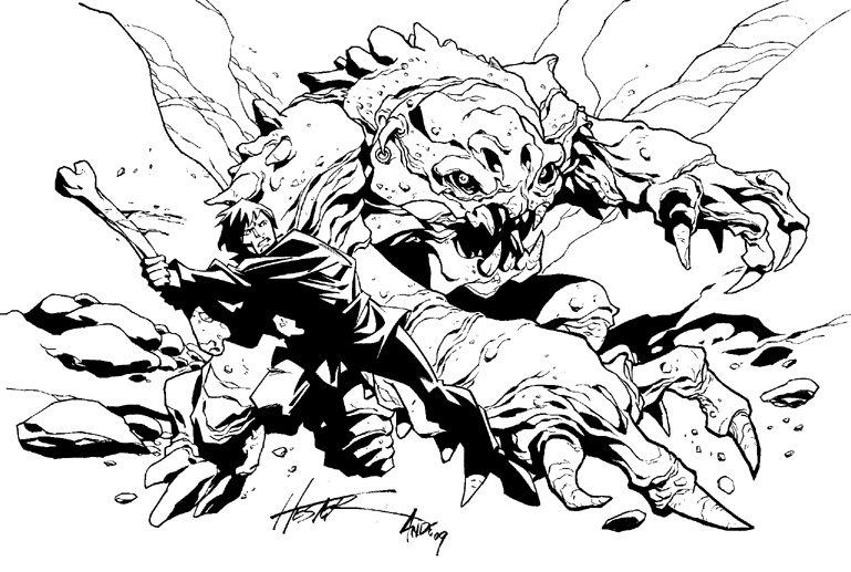 The rancor monster by phil hester in matthew reed s character rancor monster ic art gallery room