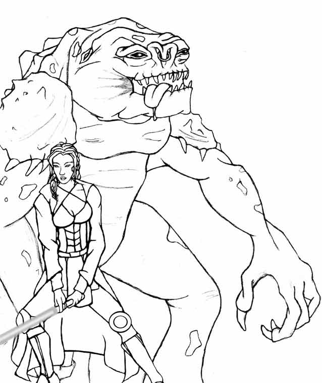 Dathomir witch and spot the rancor star wars artists guild