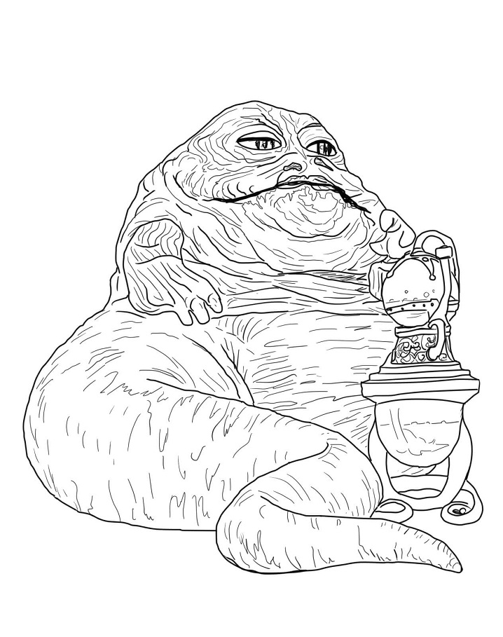 Jabba the hutt coloring pages