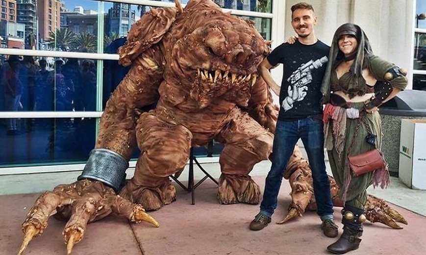 Realistic star wars rancor costume by jeremy fisher