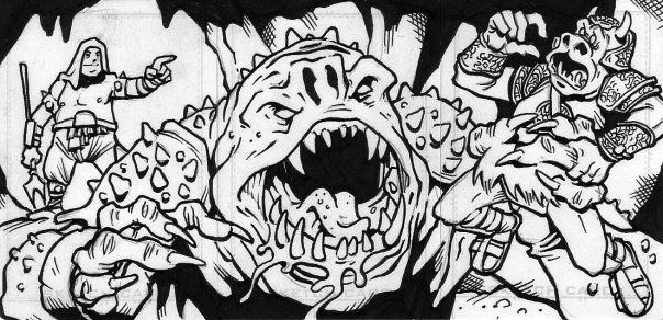 Rancor monster sketch cards by steve willhite in matthew reed s sketch cards rancor ic art gallery room