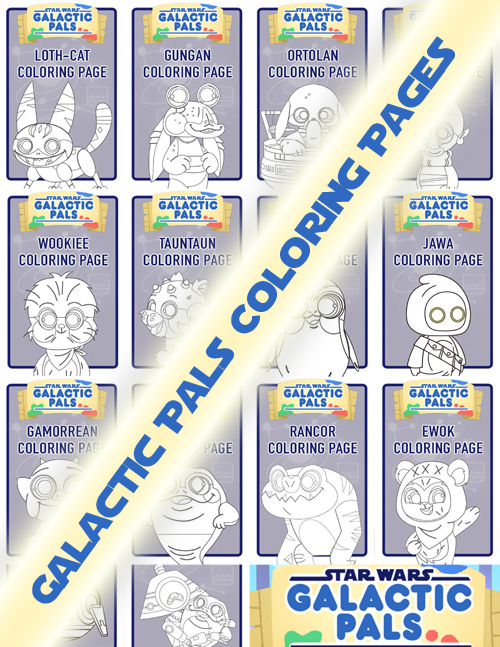 Star wars galactic pals printable coloring pages â