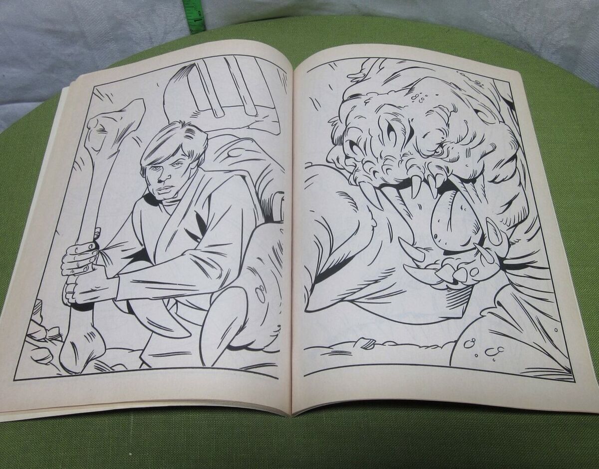 Star wars coloring book galactic adventures lando calrissian unused rancor