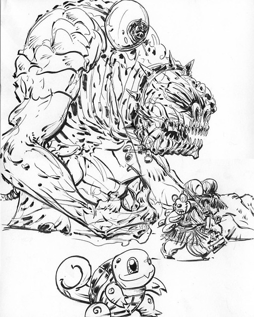 Inktober day inktober rancor squärtle bonegirlâ