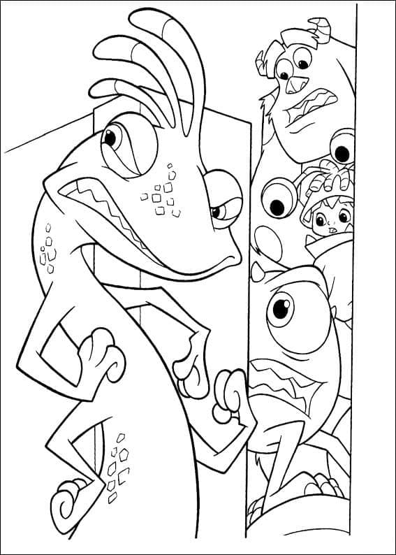 Monsters inc for kids coloring page