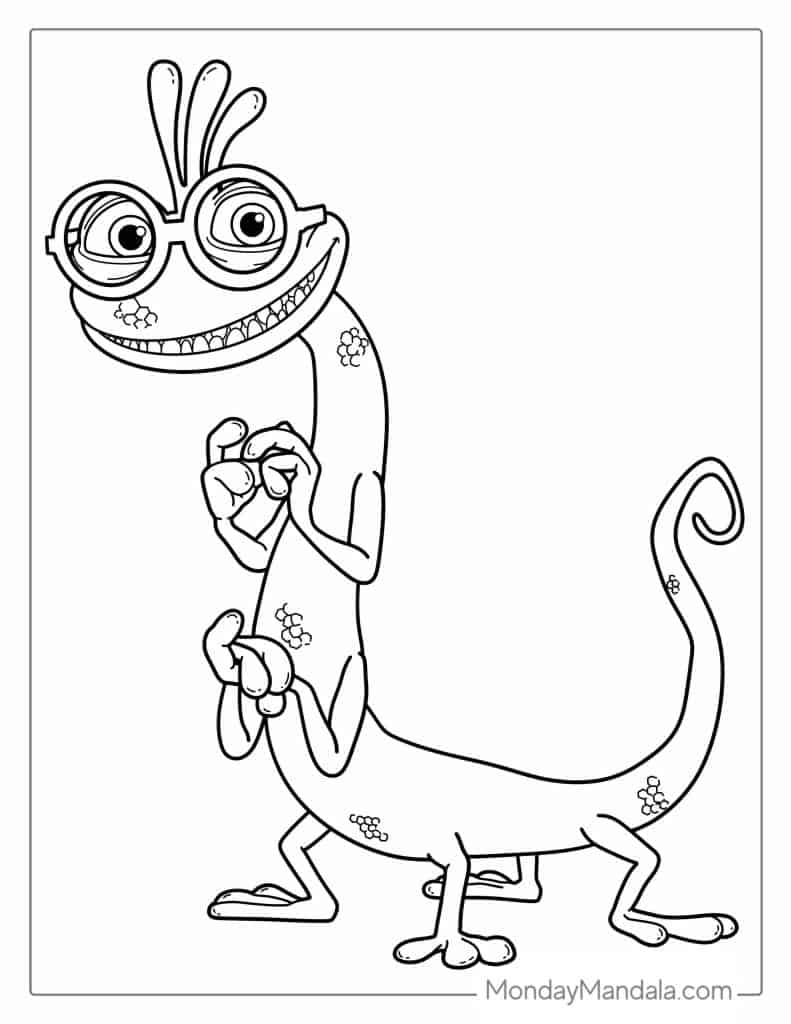 Monsters inc coloring pages free pdf printables