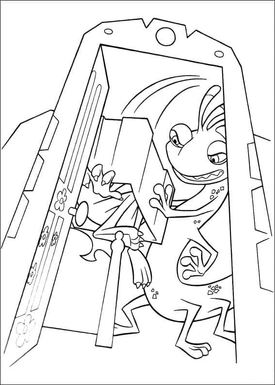 Randall in monsters inc coloring page