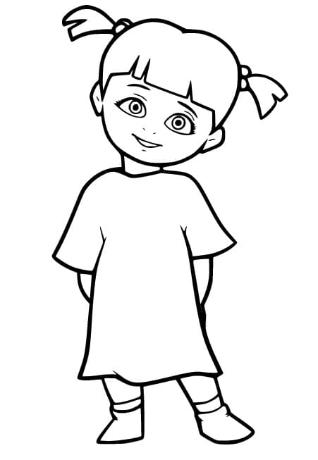 Cute boo from monsters inc coloring page