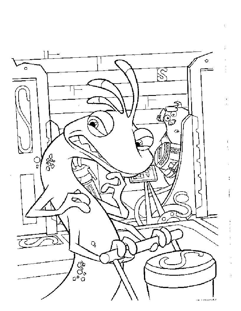 Online coloring pages monsters coloring randall boggs coloring monsters inc