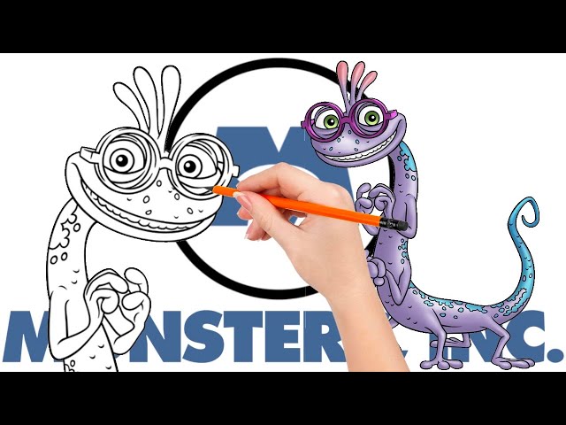 How to draw randall boggs from monsters inc