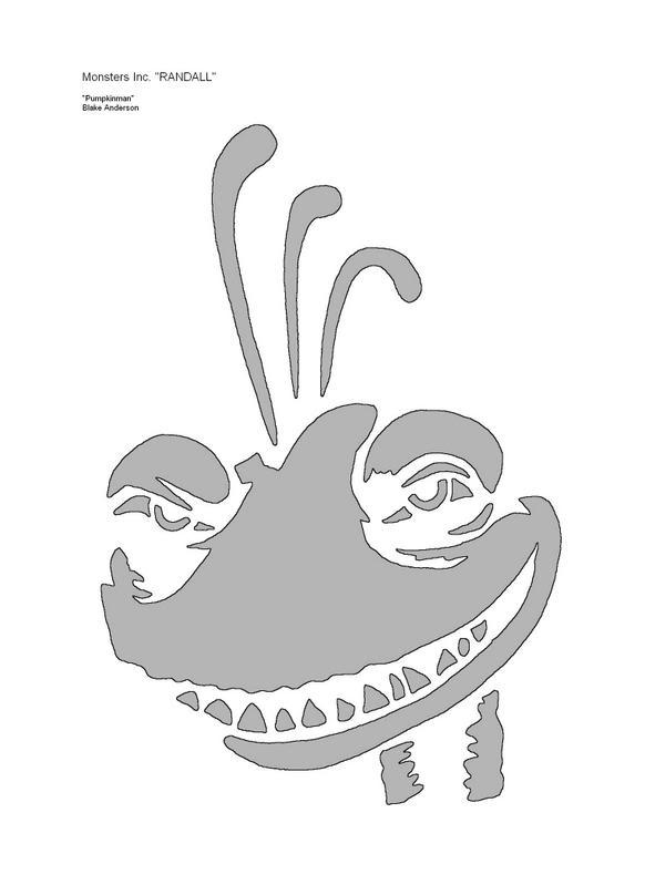 Monsters inc randall free pumpkin stencil