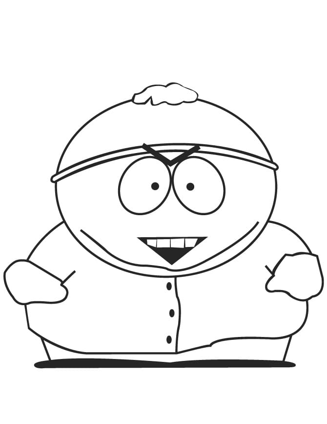 Eric cartman from south park coloring page