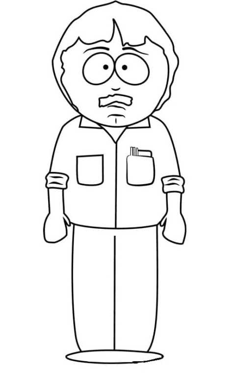 Randy marsh coloring page