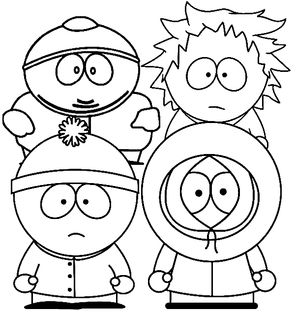 South park coloring pages printable for free download