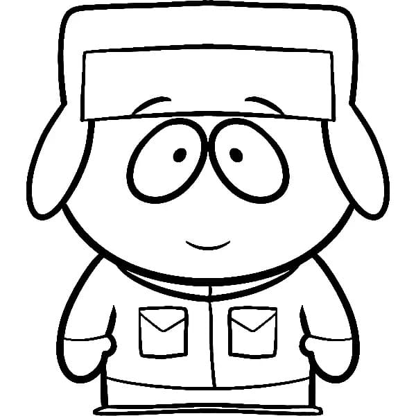 Kyle broflovski from south park coloring page