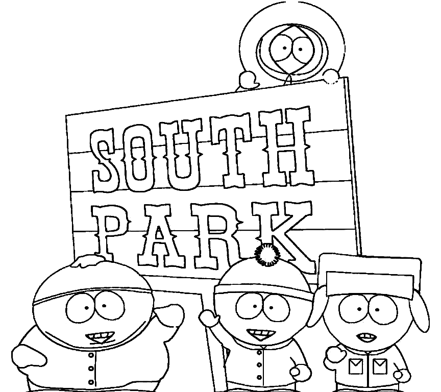 South park coloring pages