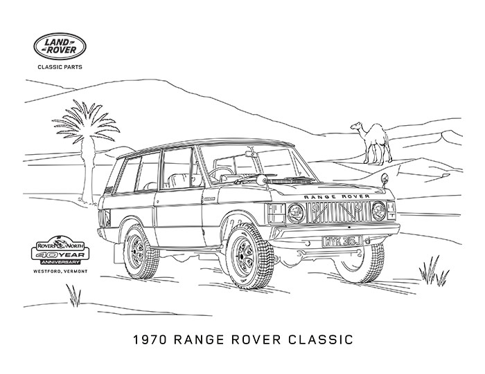 Land rover coloring book rovers north