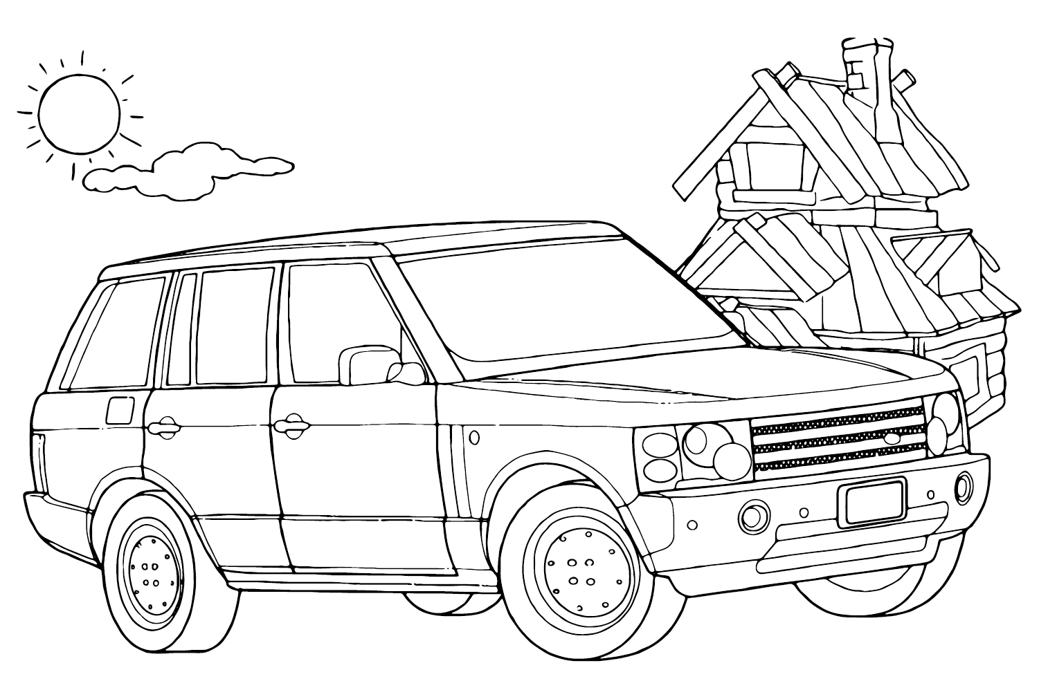 Land rover coloring pages land rover land rover models coloring pages