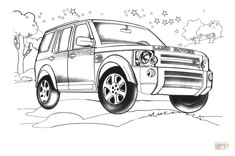 Land rover lr coloring page free printable coloring pages