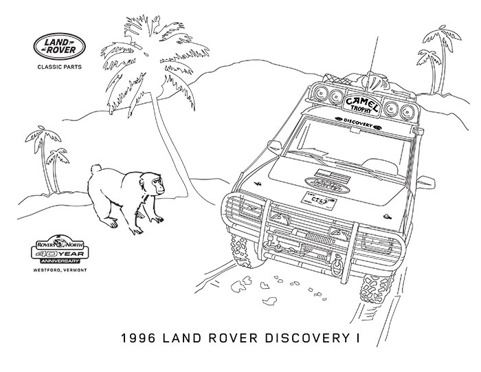 Land rover coloring book rovers north