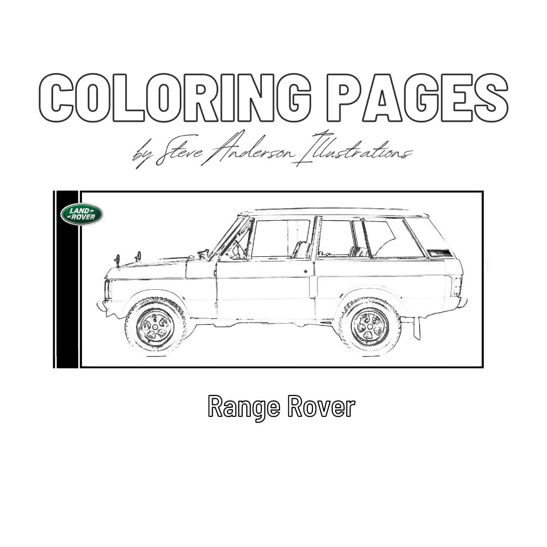 Range rover coloring page download now