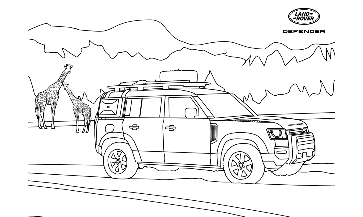 Lockdown land rover defender colouring in vertu motors