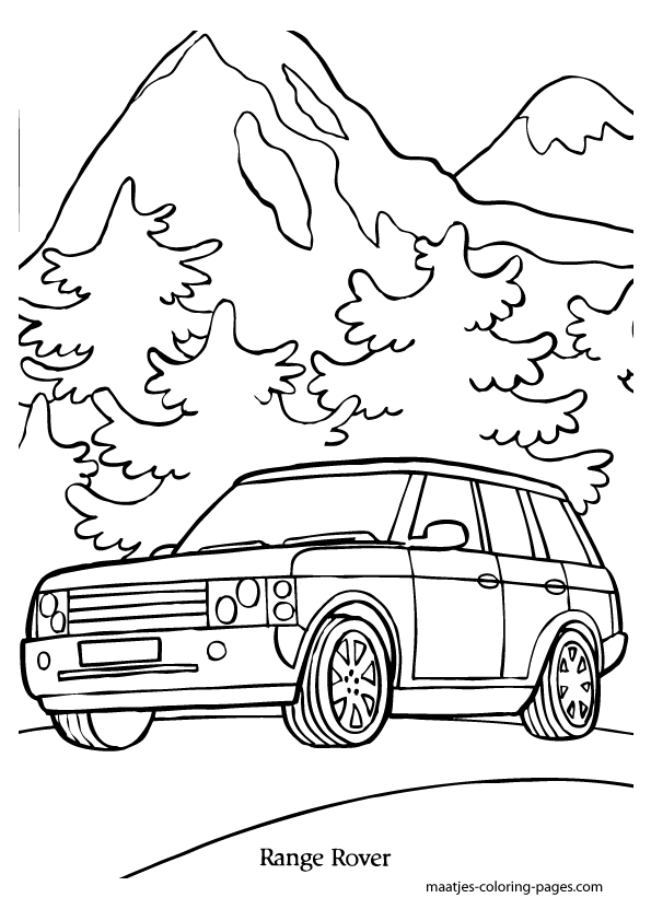 Range rover coloring page