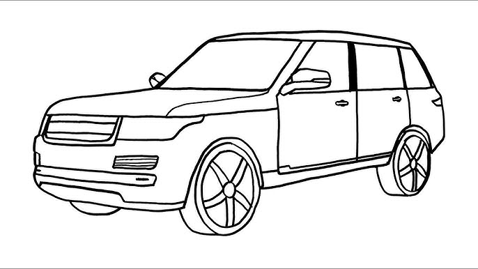 How to draw a land rover range rover drawing car coloring range rover suv