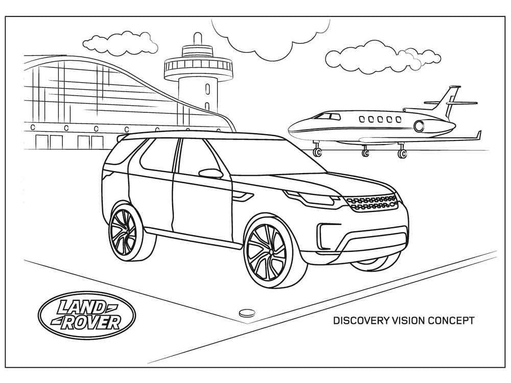 Free range rover coloring page