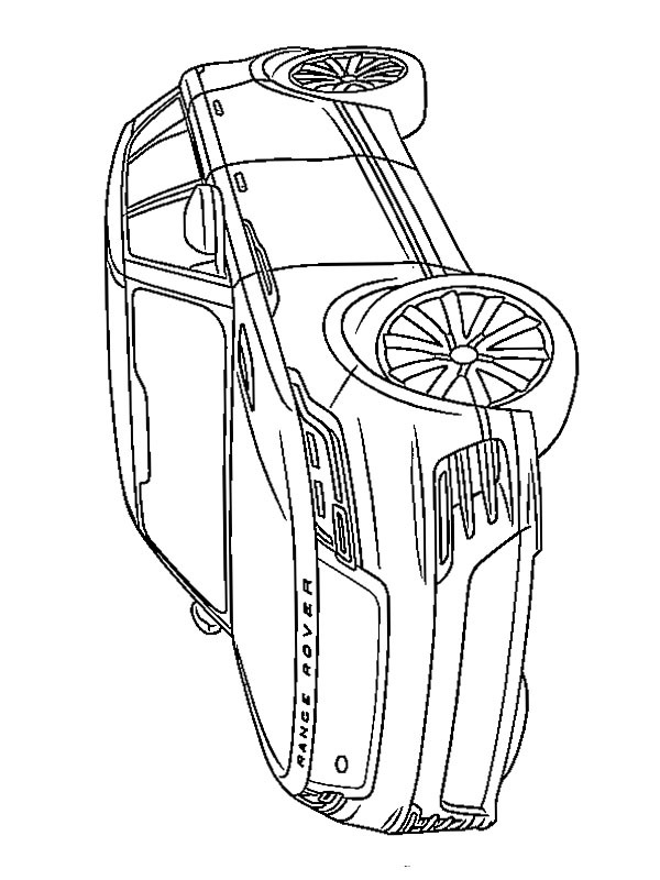 Range rover velar coloring page