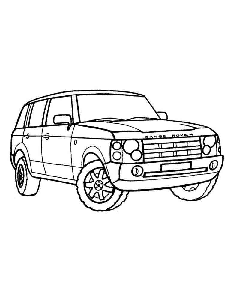 Range rover car coloring page