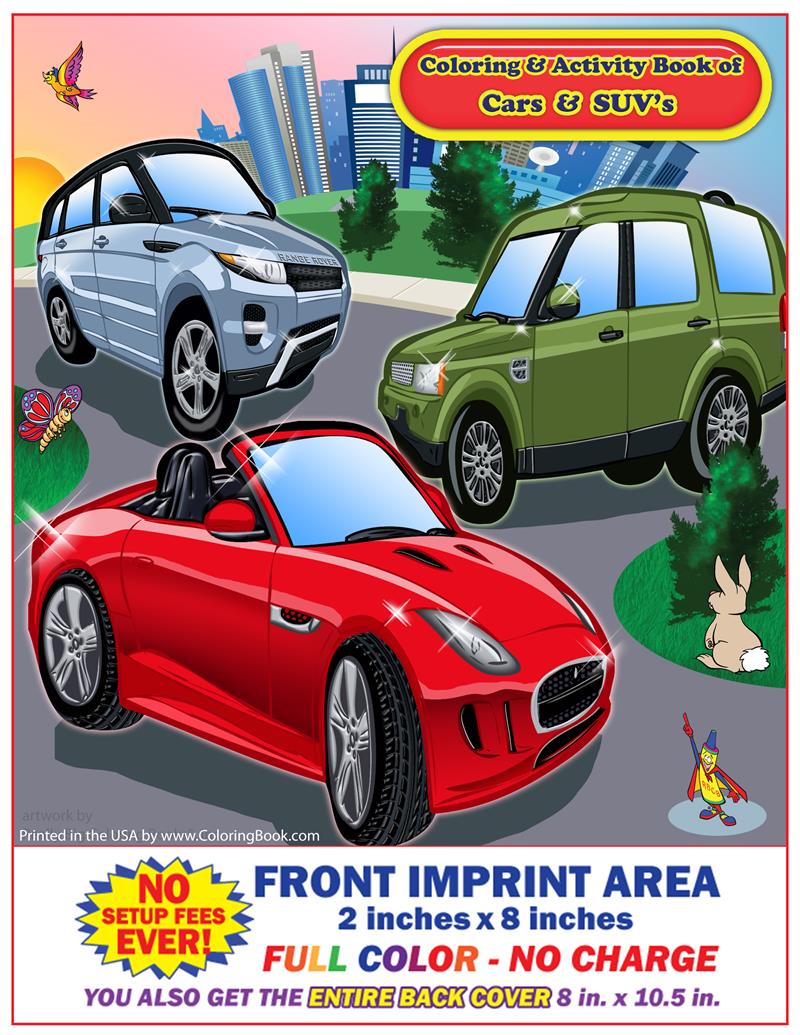 Jaguar land rover imprintable coloring and activity book