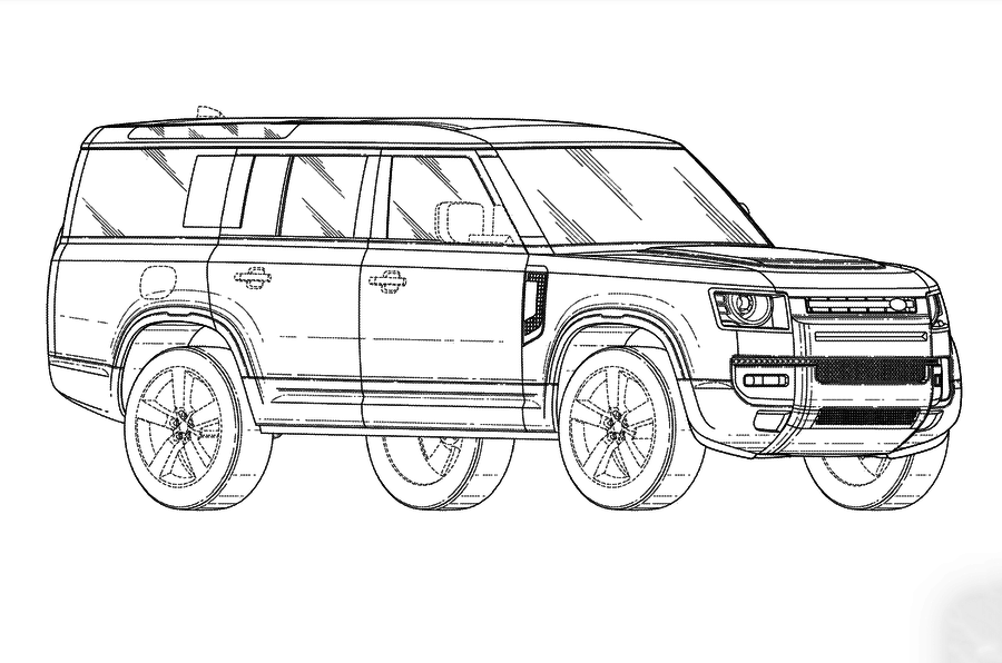 Autocar on x new land rover defender design revealed in patent httpstcoqyxfyzil httpstcotjzikxqnv x