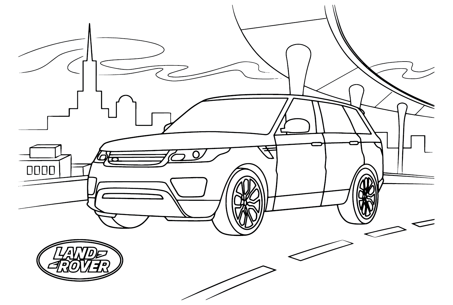 Land rover coloring pages